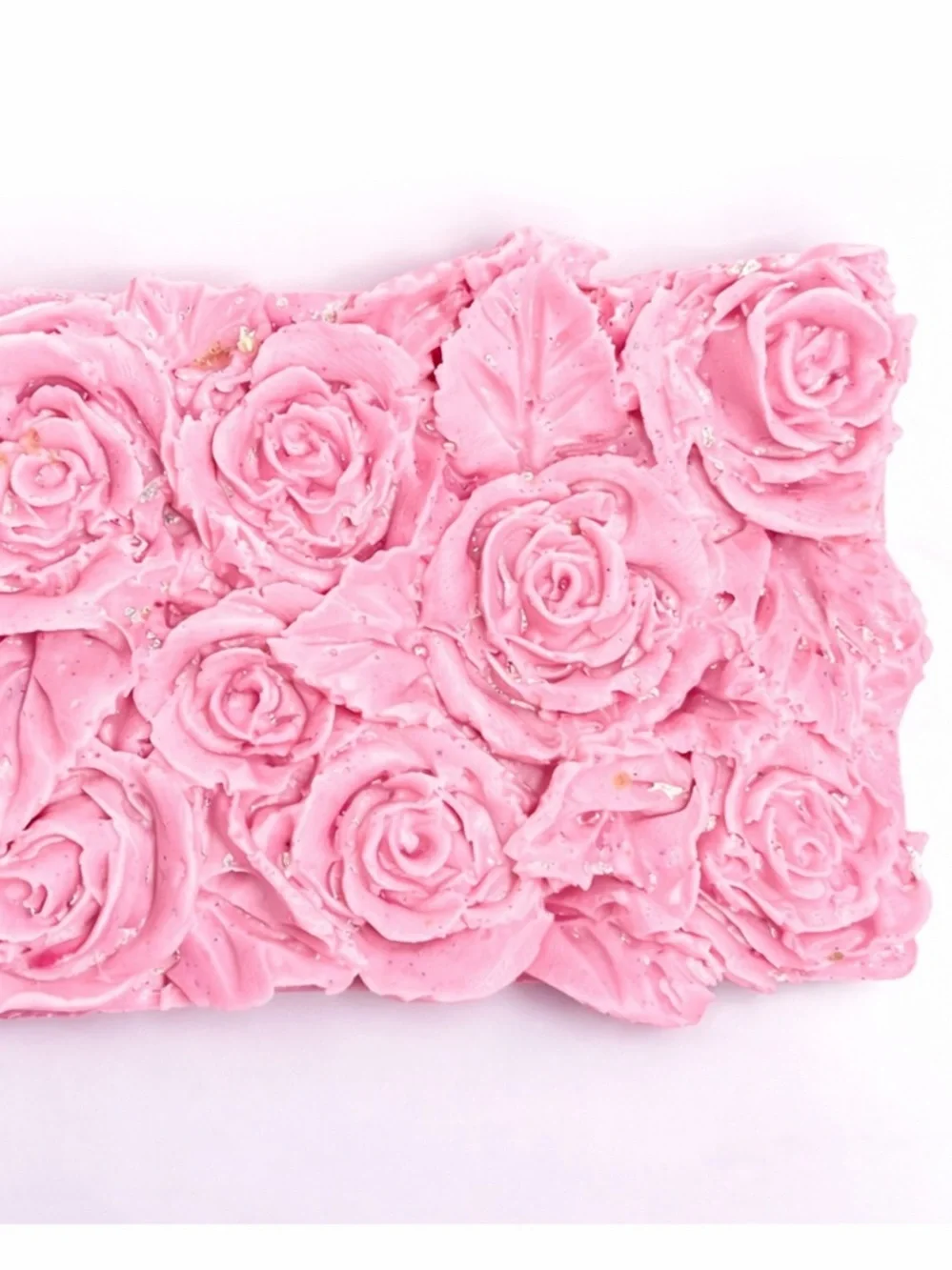 Rose soap 2x3 inch 4oz donkey milk base with coconut oil